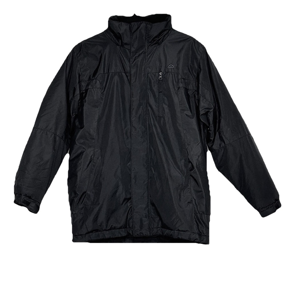 Snozu Womens L 14/16Performance Black Full Zip Up Jacket Coat Ski Snowboard
